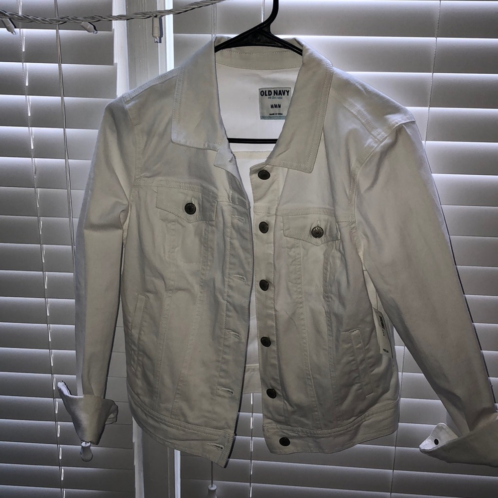 White jean jacket